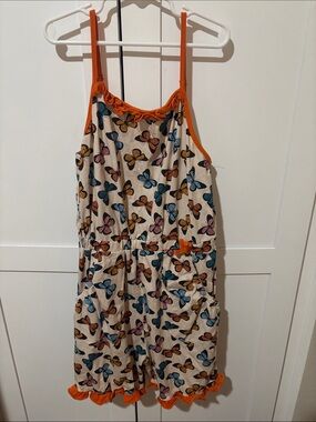 Matilda Jane Girls Butterfly Print Romper